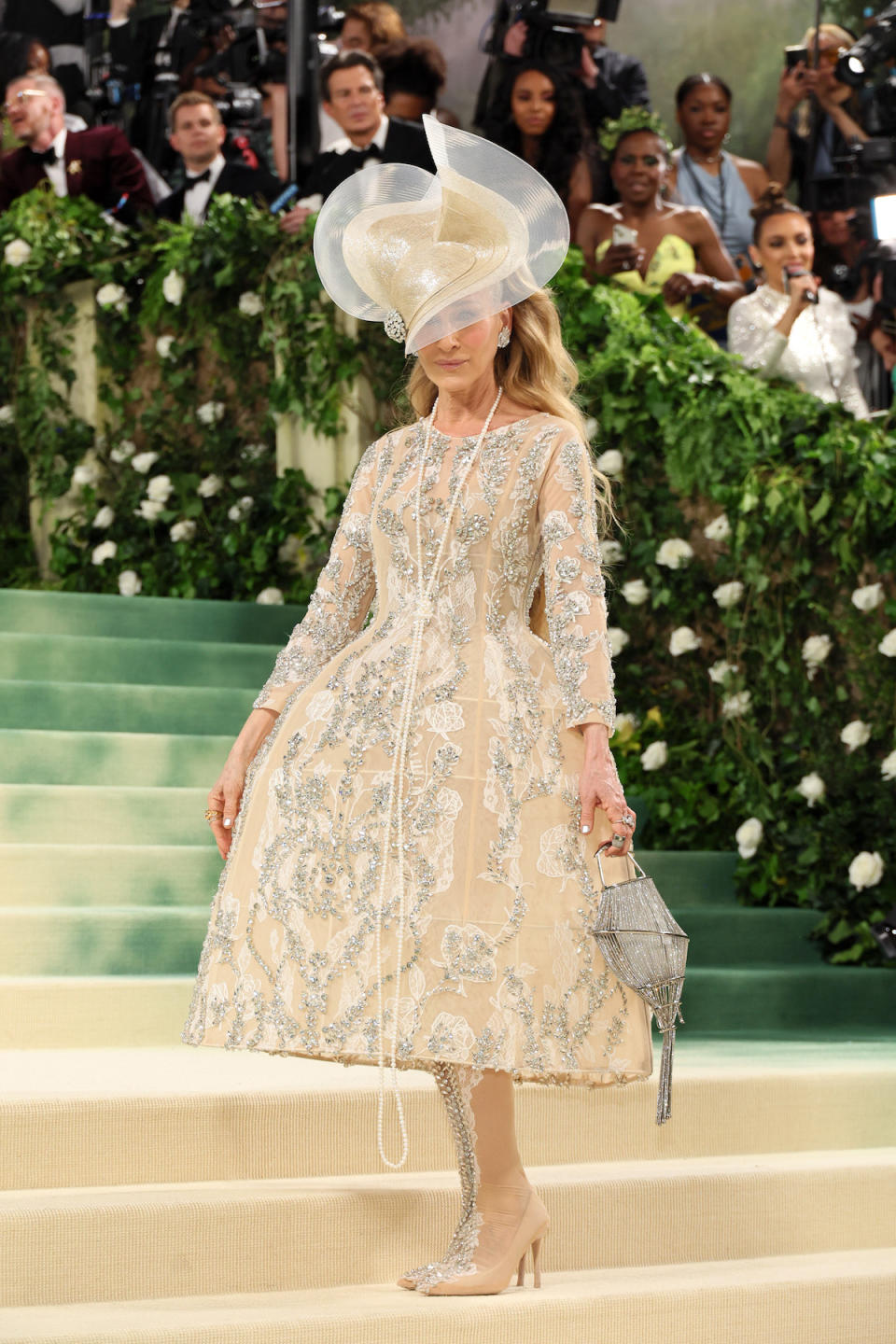 NEW YORK, NEW YORK - MAY 06: Sarah Jessica Parker attends The 2024 Met Gala Celebrating "Sleeping Beauties: Reawakening Fashion" at The Metropolitan Museum of Art on May 06, 2024 in New York City. (Photo by Dia Dipasupil/Getty Images)