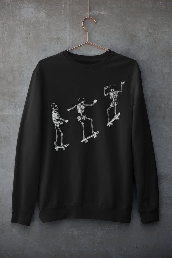 12) Skateboarding Skeletons Crewneck Sweatshirt