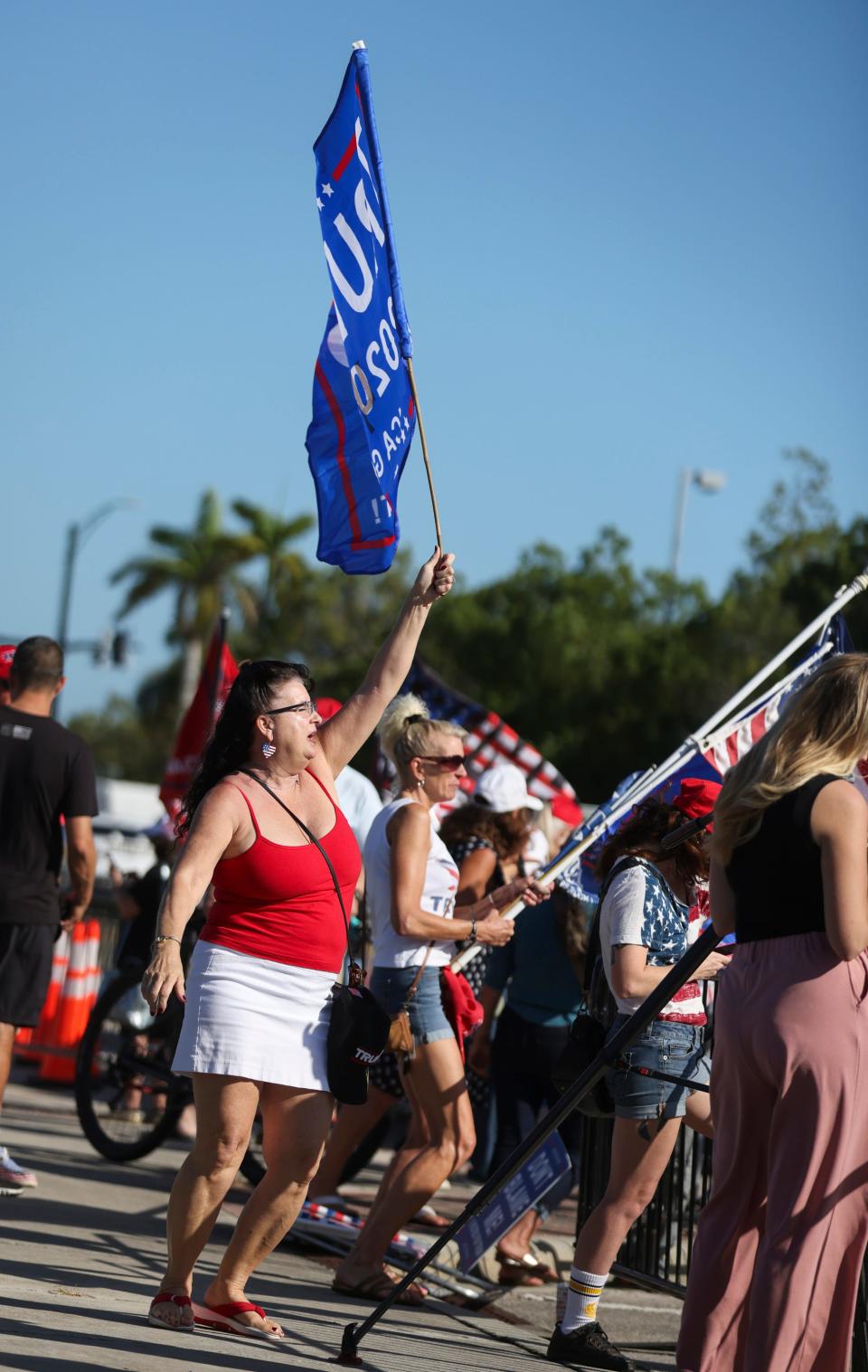 Scenes outside the federal courthouse during Trump's classified documents sealed hearing in Fort Pierce on Monday, Feb, 12, 2024.