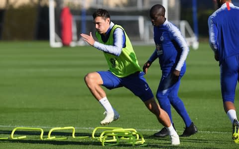 Andreas Christensen on the ball in training  - Credit: Getty Images