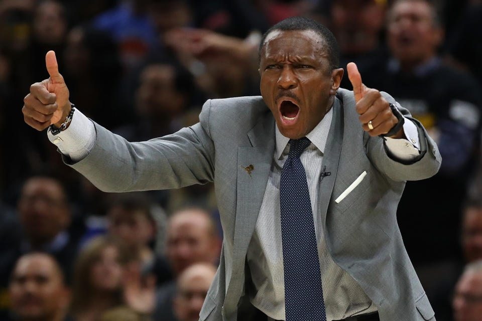 Dwane Casey emphatically approves of the Detroit Pistons’ decision to hire him. (Getty)