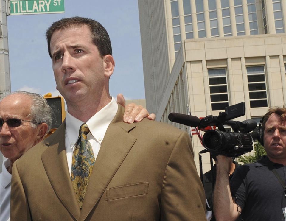 Tim Donaghy faces aggravated assault charges after being accused of threatening a man with a hammer. (AP)