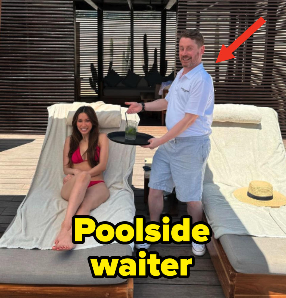 "Poolside waiter"