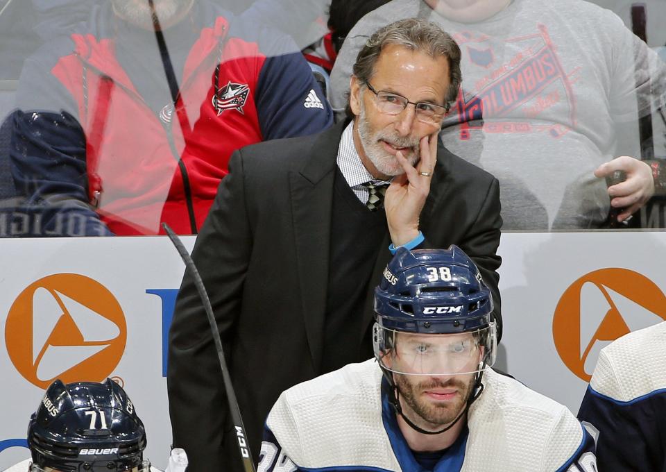 Columbus Blue Jackets head coach John Tortorella on the bench during the 1st period of their name against Nashville Predators at Nationwide Arena on January 10, 2018.  [Kyle Robertson/Dispatch]