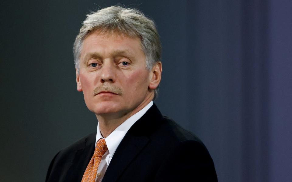  Kremlin spokesman Dmitry Peskov attends an annual end-of-year news conference of Russian President Vladimir Putin, in Moscow, Russia, December 23, 2021. - Reuters