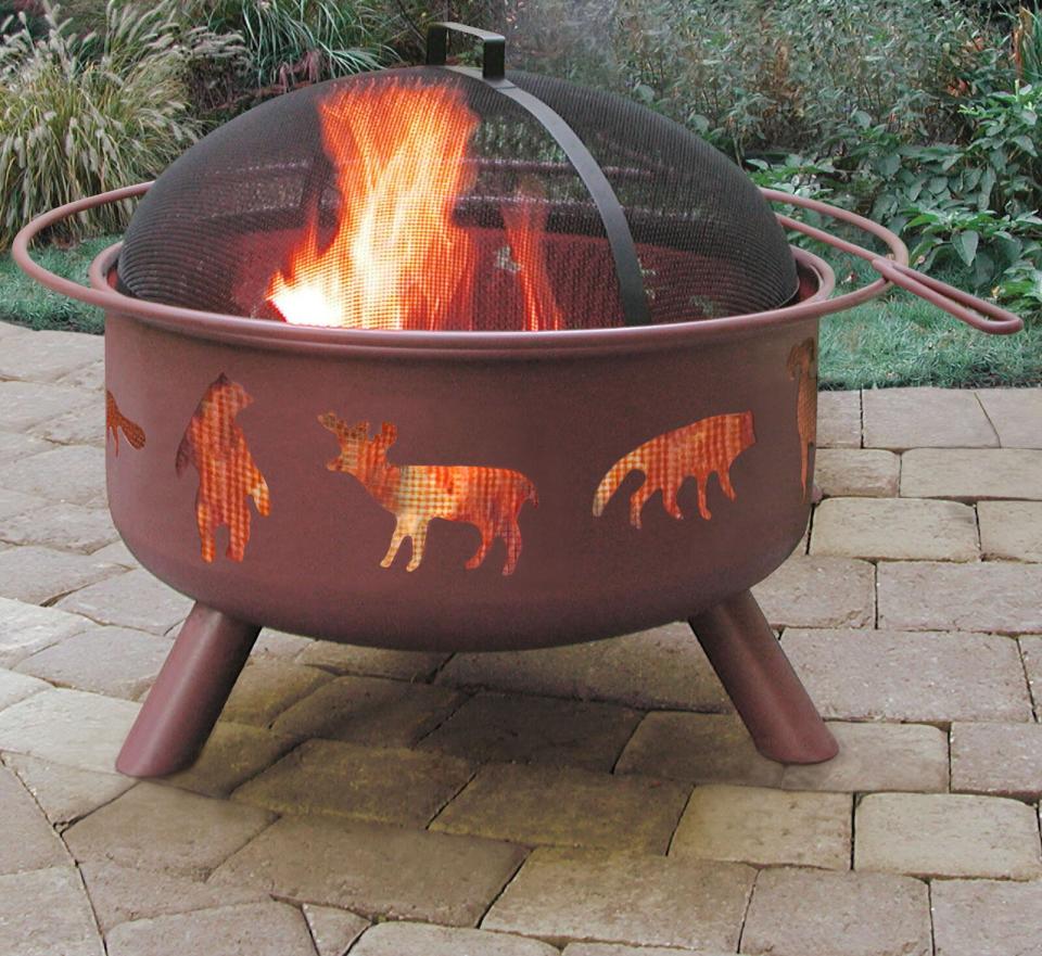 With cutouts of woodland critters, this outdoor hearth will truly be the center of attention for safe entertaining. (Photo: Amazon)