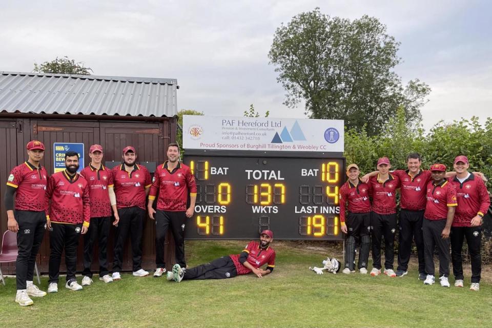 The Burghill, Tillington and Weobley side who recorded an impressive win against Halesowen <i>(Image: Submitted)</i>