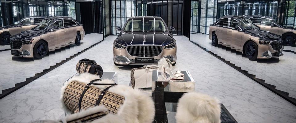 Mercedes-Benz Maybach Haute Voiture showroom in Nice, France.