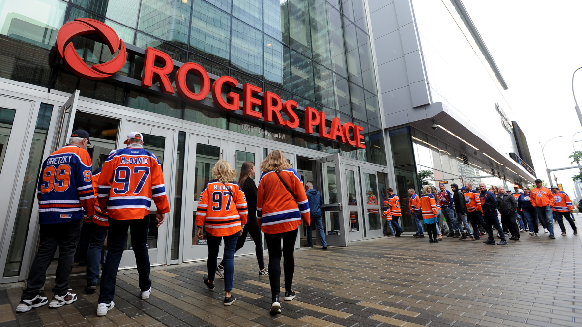 Rogers Place - The Edmonton Oilers pop-up store located