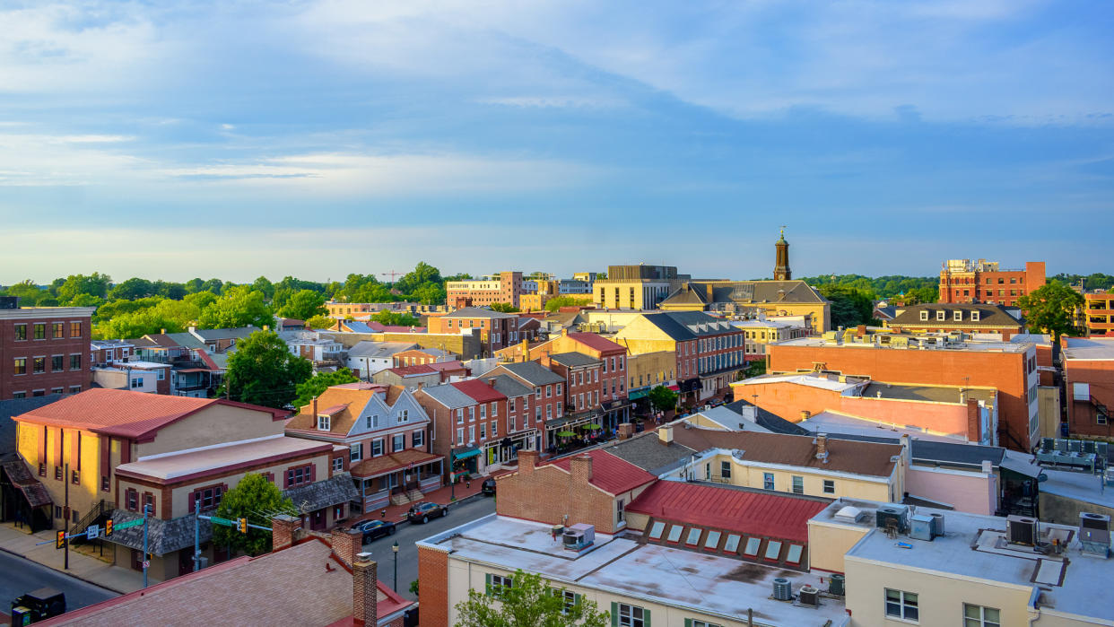 West Chester Pennsylvania aerial view