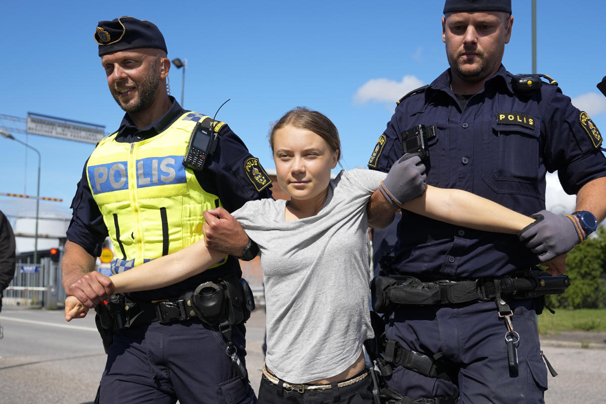 Greta Thunberg defiant after Swedish court fines her for disobeying police  during climate protest