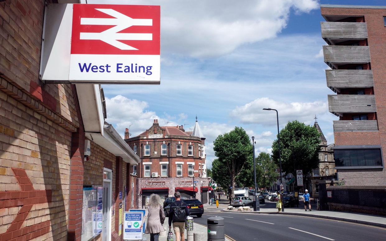 West Ealing railway station in West London, on the Great Western Mainline from Paddington