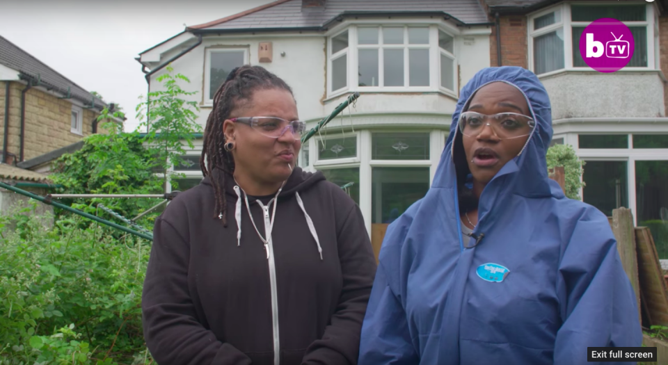 Caz, left, and Tee, right, were hired to help Michael rearrange his properties. Source: Barcroft