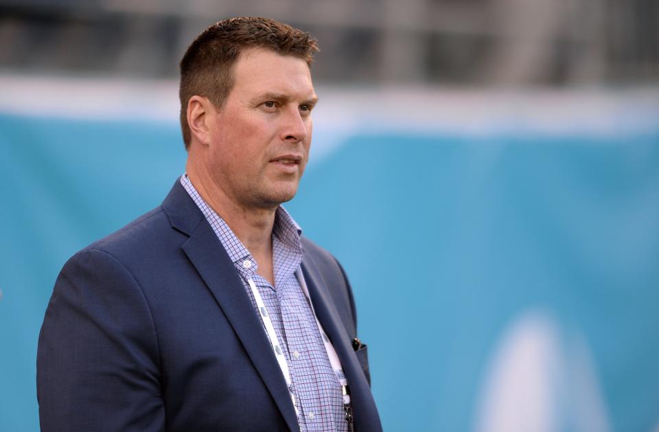 Former NFL quarterback Ryan Leaf, shown in 2017, works as a football analyst and motivational speaker.