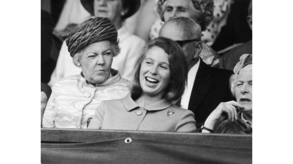 Princess Anne with bob haircut at Wimbledon in 1967