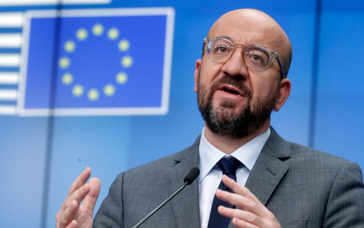 Charles Michel said that the swearing in of Joe Biden could mean a return to a "respectful" dialogue between Europe and the US - Olivier Hoslet /Pool EPA 