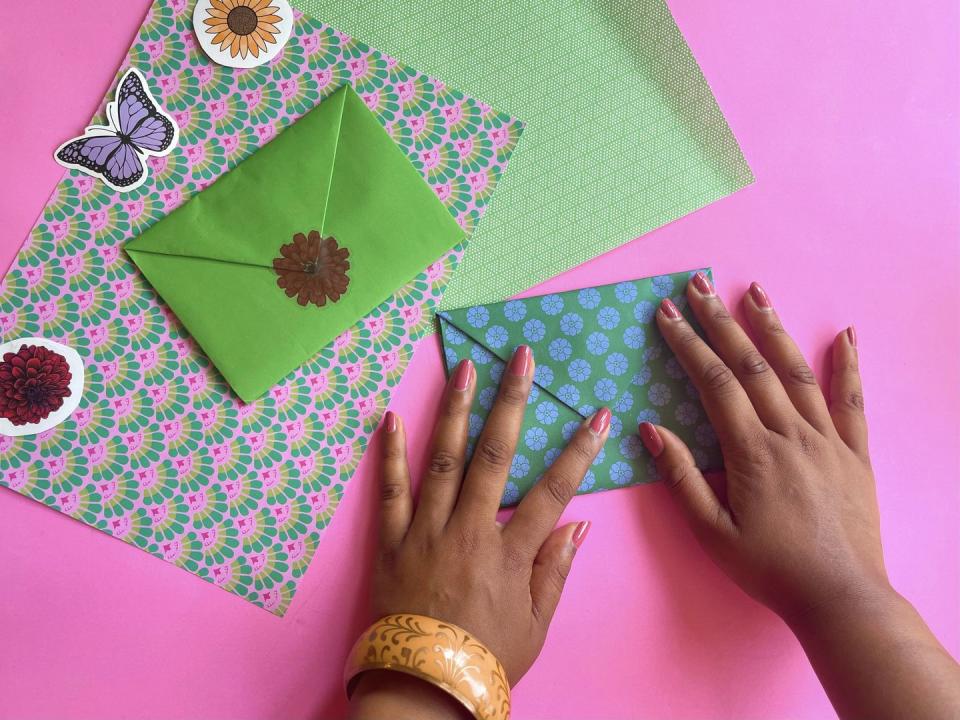 decorate your envelope with stickers