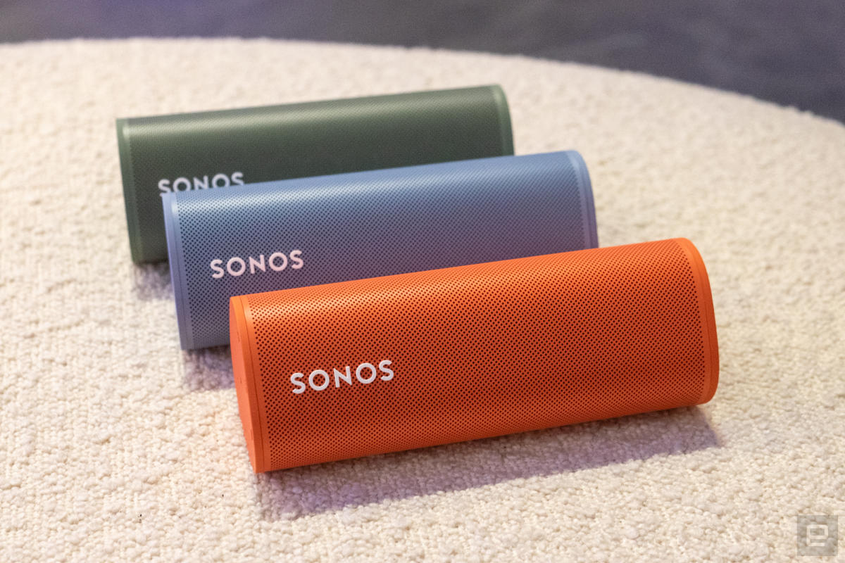 portable Sonos Roam speaker is now available in three new colors | Engadget