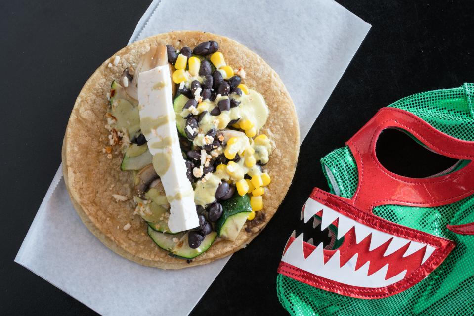 Sure bets at San Diego's Lucha Libre Taco Shop include the Surf & Turf Taco, Abo-Haba Piña Taco or the Undefeated Seafood Taco.