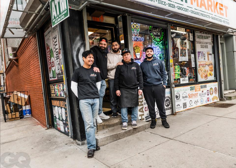 Gerald and the bodega crew decked out in their Garden Market fineries.