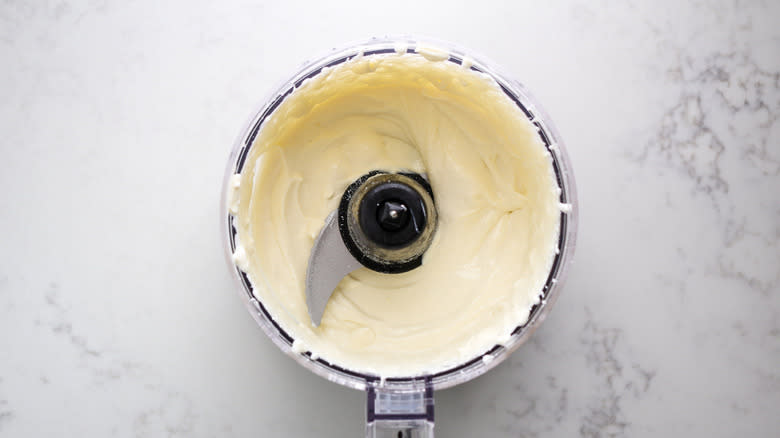 smooth ricotta mixture in food processor