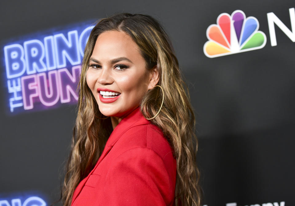 LOS ANGELES, CALIFORNIA - JUNE 26: Chrissy Teigen attends the premiere of NBC's "Bring The Funny" at Rockwell Table & Stage on June 26, 2019 in Los Angeles, California. (Photo by Rodin Eckenroth/FilmMagic)