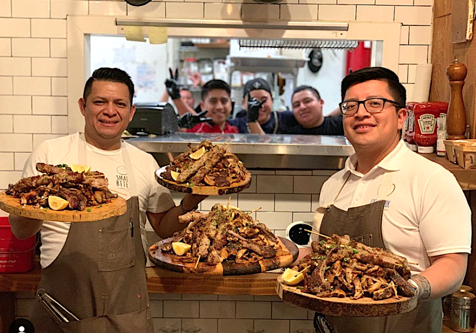 Chefs hold "Greek Meat Platers" at Local Greek in Princeton.