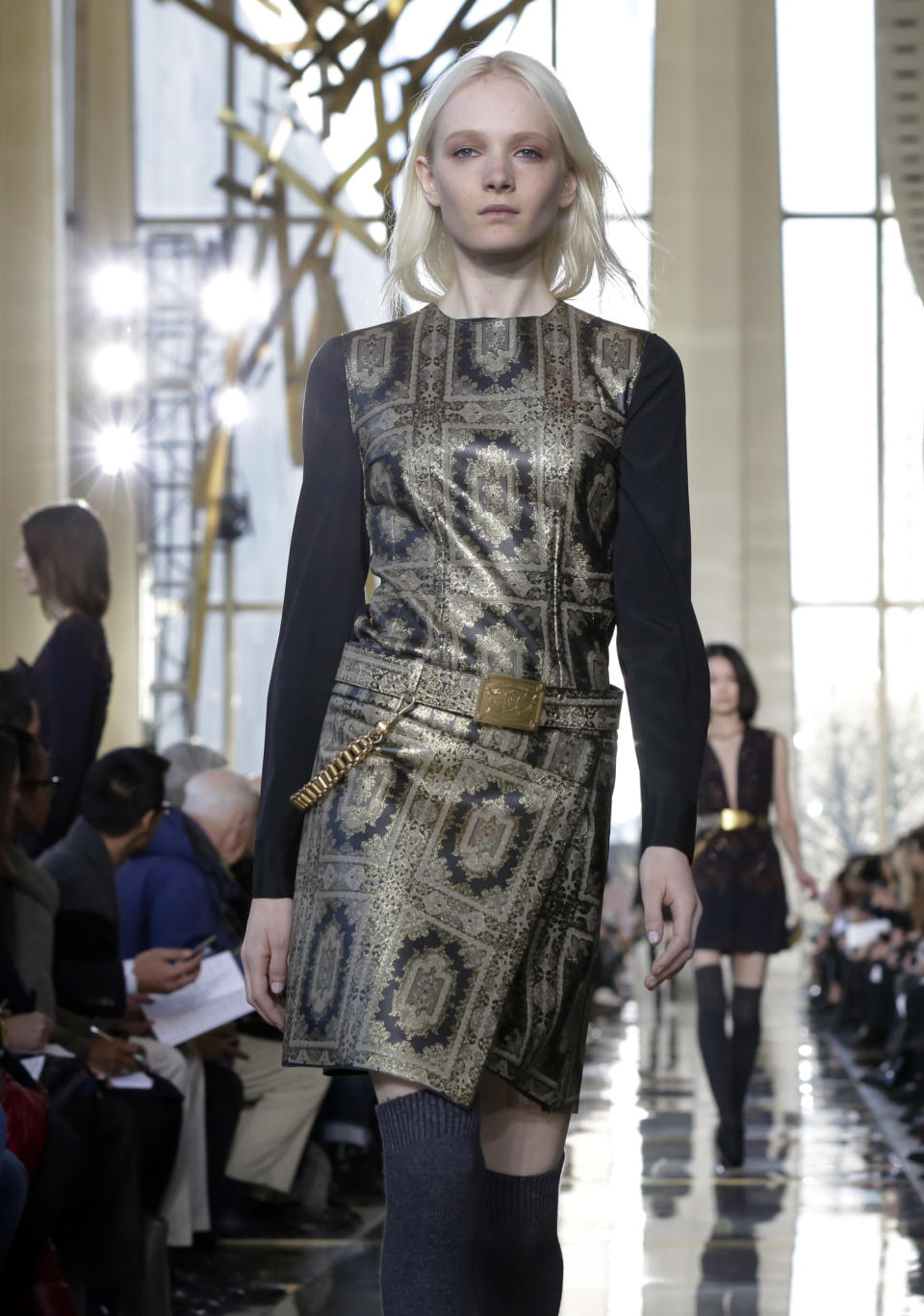 The Tory Burch Fall 2014 collection is modeled during Fashion Week in New York, Tuesday, Feb. 11, 2014. (AP Photo/Richard Drew)