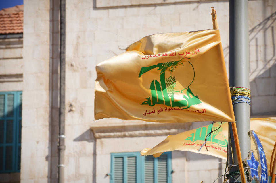 Flag of Hezbollah in Baalbek, Lebanon