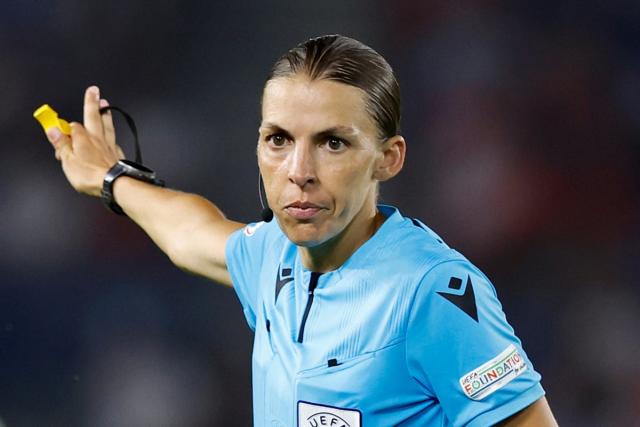 Stephanie Frappart makes history as first female referee for match