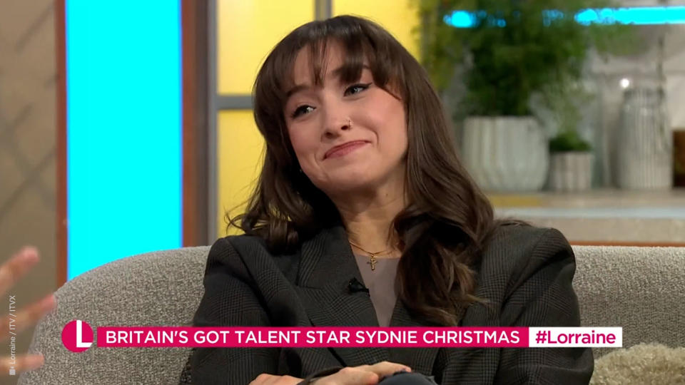 Britain's Got Talent star Sydnie Christmas appeared on Lorraine. (ITV screengrab)