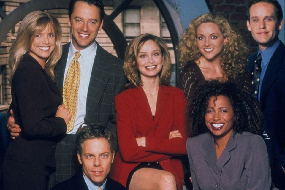 <p>Ally was originally intended to marry Robert Downey Jr.'s character, Larry Paul, in <a href="http://mentalfloss.com/article/68226/15-quirky-facts-about-ally-mcbeal" rel="nofollow noopener" target="_blank" data-ylk="slk:the finale of the show's fourth season;elm:context_link;itc:0;sec:content-canvas" class="link ">the finale of the show's fourth season</a>. But Robert's issues with the law forced writers to cut short his time on the show and the wedding episode ended up being about a high schooler (Josh Groban) suing a girl who dumped him right before prom.</p>