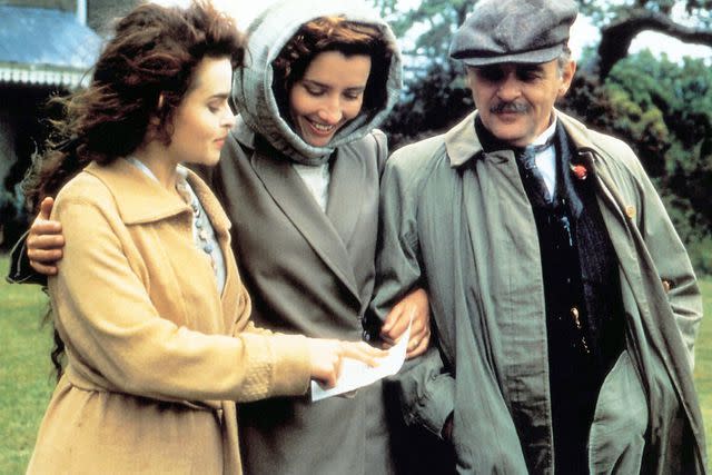 <p>Sony Pictures Classics/courtesy Everett</p> Helena Bonham Carter, Emma Thompson and Anthony Hopkins in Howards End.