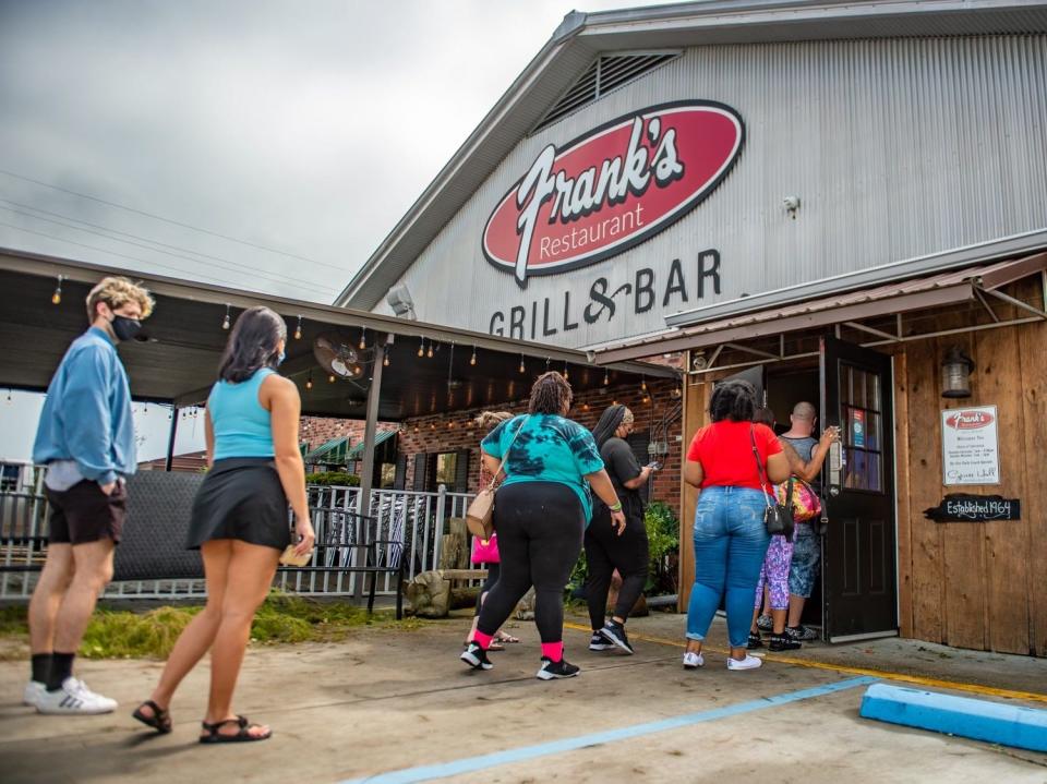 Frank’s Restaurant Grill & Bar is among the few places that remain with power in Prairieville Monday, Aug. 30, 2021 after Hurricane Ida struck.  The restaurant has a long history of serving others after storms like this, a member of the restaurant’s founding family said.