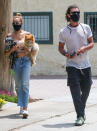 <p>Gavin Rossdale and girlfriend Natalie Golba head out with their two dogs on Wednesday in L.A.</p>