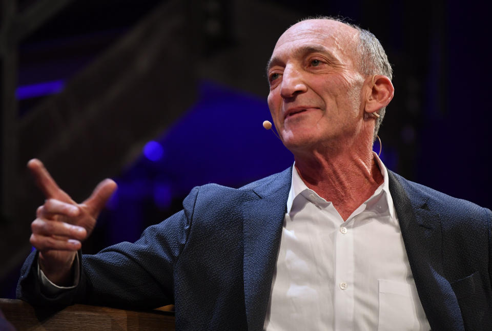 Toronto , Canada - 22 May 2019; John Levy, Founder & CEO, theScore, on PandaConf + ContentMakers Stage during day two of Collision 2019 at Enercare Center in Toronto, Canada. (Photo By Stephen McCarthy/Sportsfile via Getty Images)