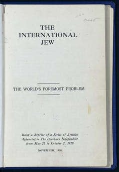 <span class="caption">Henry Ford published anti-Semitic conspiracies.</span> <span class="attribution"><a class="link " href="https://www.loc.gov/exhibits/haventohome/haven-challenges.html" rel="nofollow noopener" target="_blank" data-ylk="slk:Library of Congress;elm:context_link;itc:0;sec:content-canvas">Library of Congress</a></span>