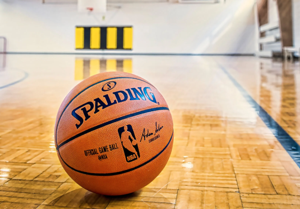 The official NBA game ball retails for $170. (Photo by Spalding)