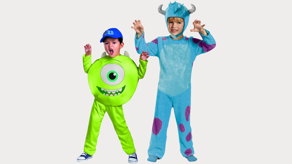 Sibling Halloween costumes: Mike and Sulley
