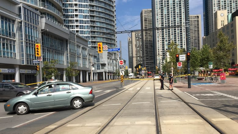 Suspicious package probe at Queens Quay building ongoing