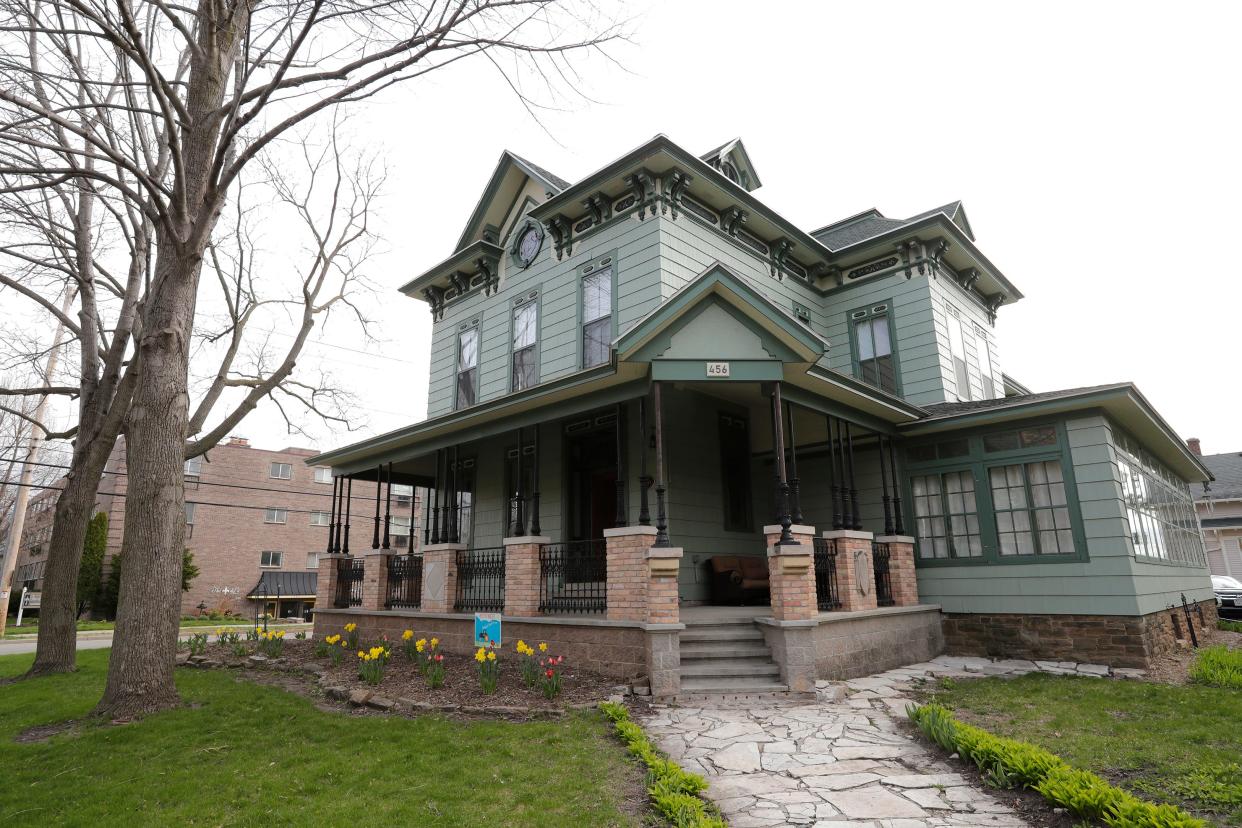 The Doe House Monday, April 26, 2021, in Oshkosh, Wis. The house was built by William Waters. Becky Brown owns the home with her husband Paul Williams. Brown's great-great-great grandfather William Harvey Doe was the original owner.
