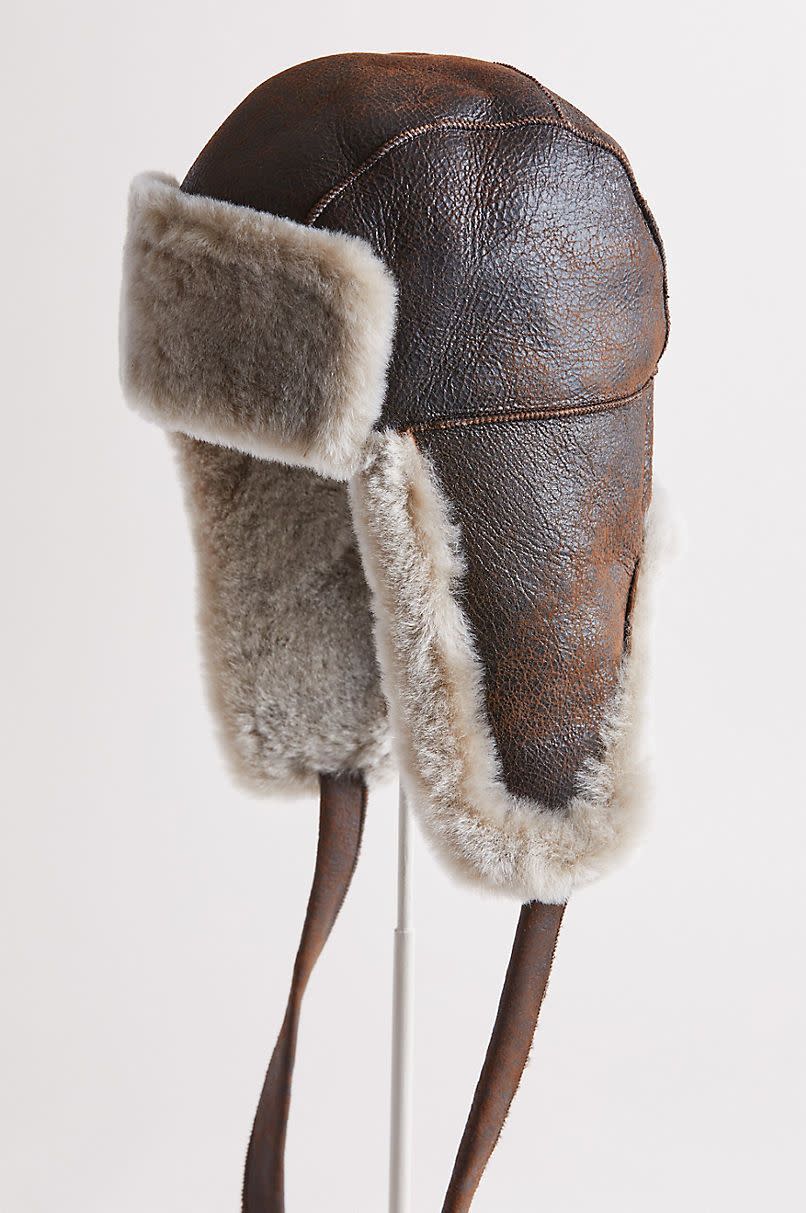 4) B-3 Sheepskin Aviator Hat