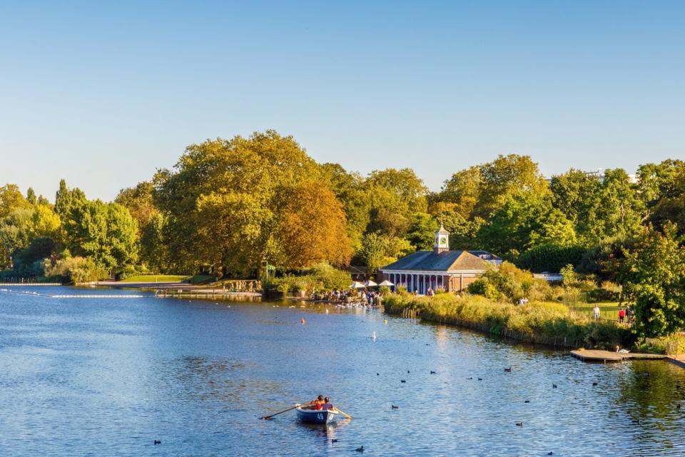 Rent a pedalo and explore London’s Serpentine Lake (Getty Images)