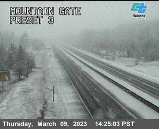 Vehicles traveling northbound on Interstate 5 were being screened for chains Thursday, about 10 miles north of Redding.