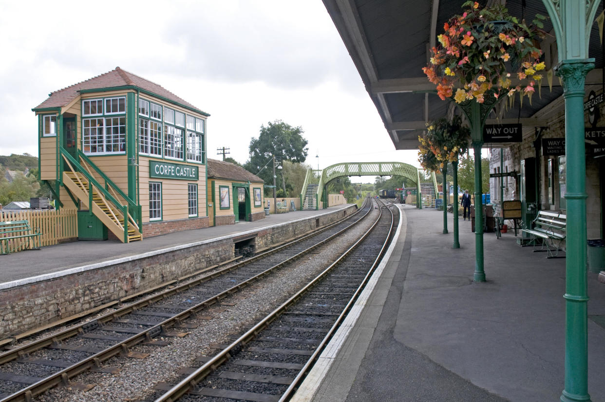 The incident happened at Corfe Castle railway station (Alamy/PA)