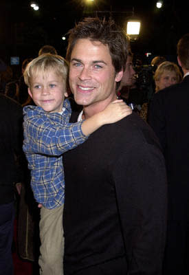 Rob Lowe and son at the Westwood premiere of Warner Brothers' Harry Potter and The Sorcerer's Stone