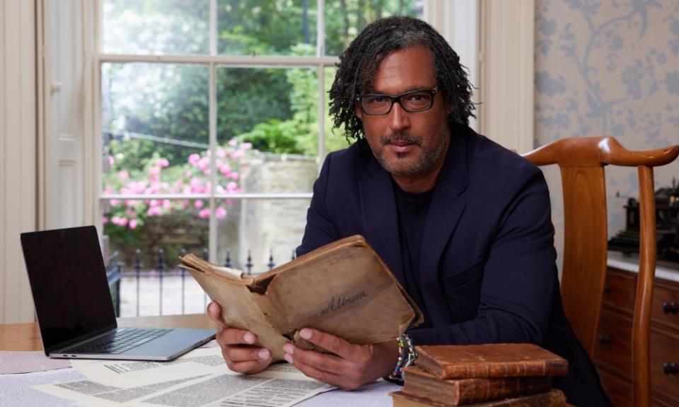 David Olusoga inside Grosvenor Mount in Leeds.