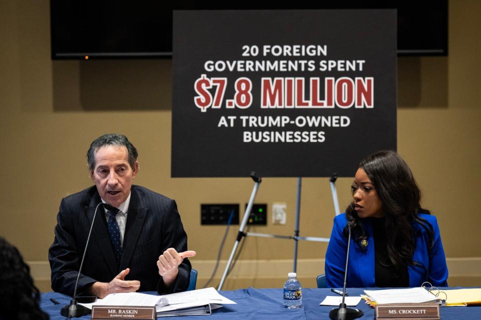 Ranking member of the House Oversight Committee Rep. Jamie Raskin (D-MD) recruited Rep. Jasmine Crockett (D-TX) to the committee and has praised her legal skills. (Getty Images)