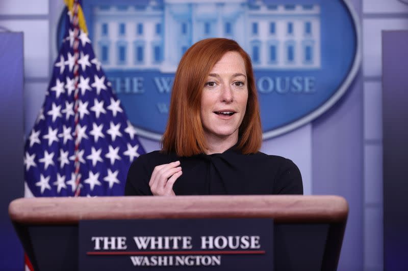 Daily press briefing at the White House in Washington