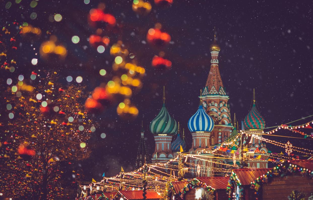 Twinkling lights in Moscow - getty